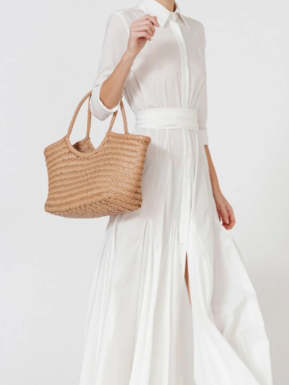 Dragon Diffusion Large Woven Leather Tote